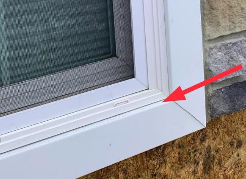 Picture frame type trim under the window is a water funnel.