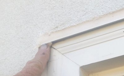 gob of caulk on the flashing