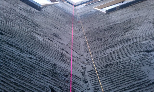 heinous crack is a result of the roof leak