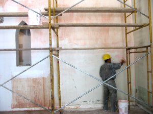 Plaster over
                  painted surfaces