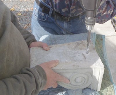 Stucco shower floor in Alexandria, Virginia