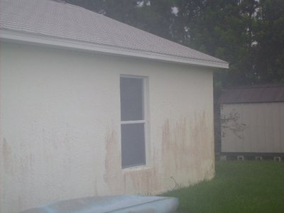 More stains on house