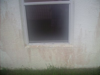 More stains on house